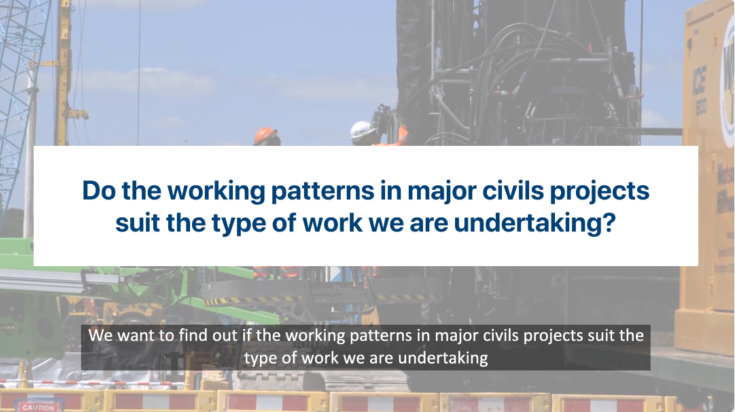 Construction workers on a major civils project